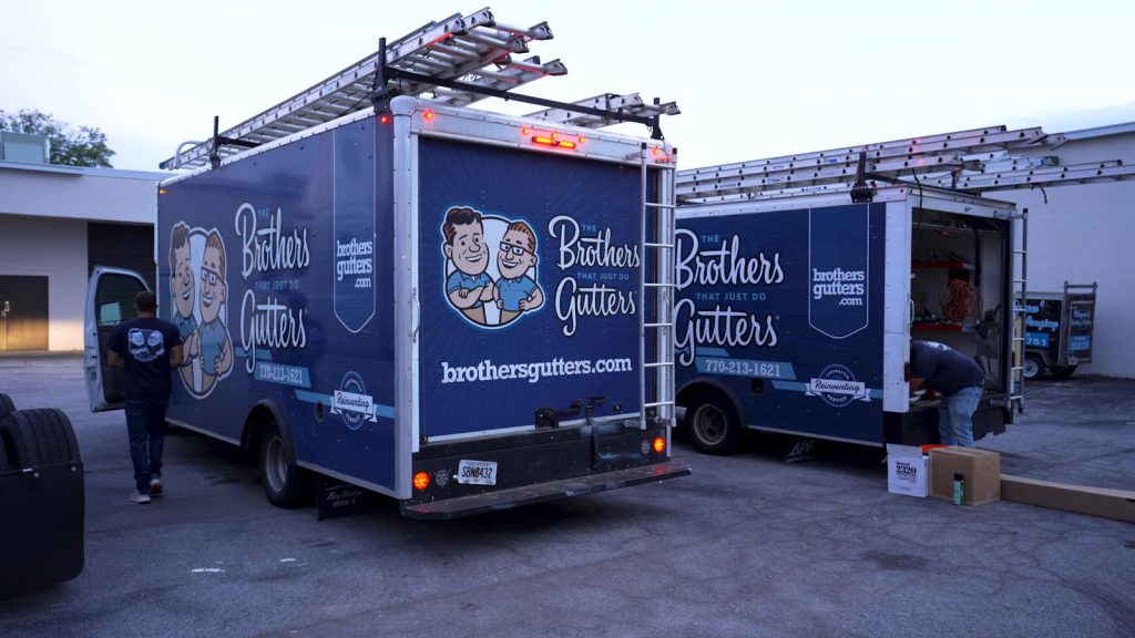 West Atlanta crew loading the box trucks at the shop